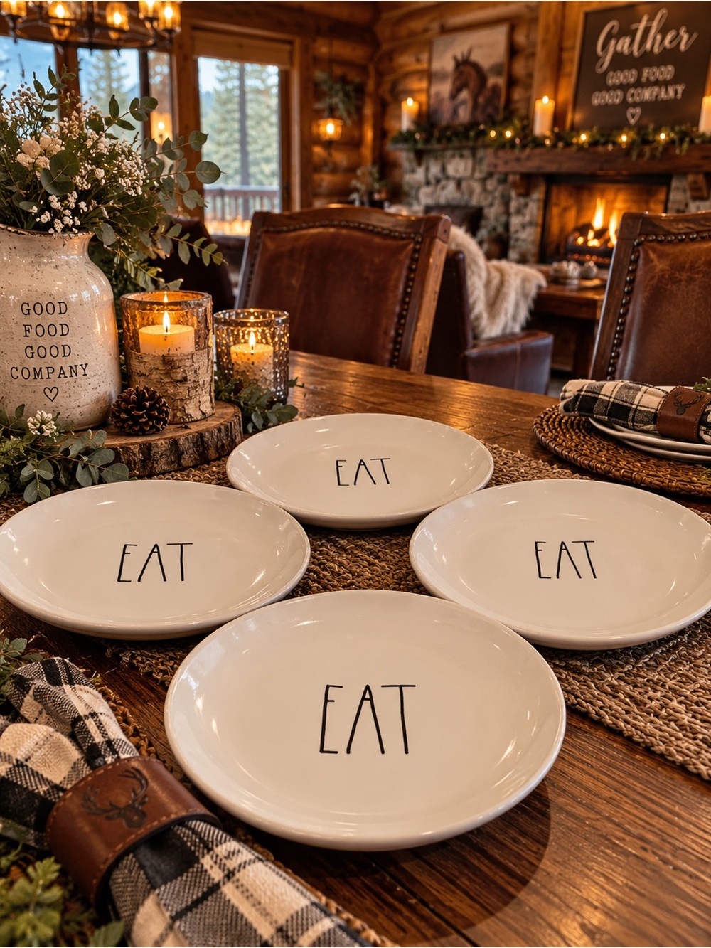 Eat Stoneware Dessert Plates - White (Set of 4)